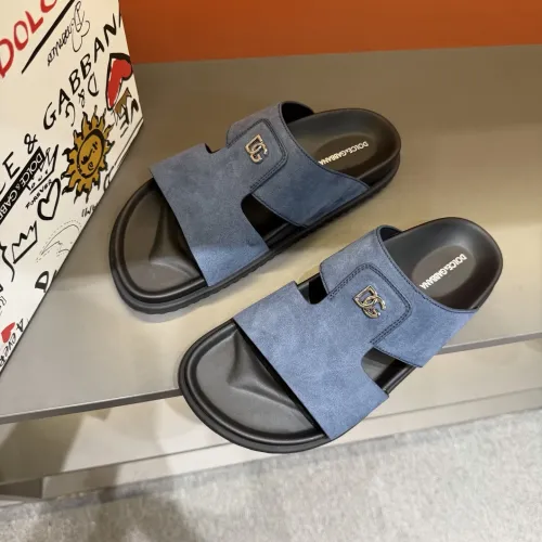 Replica Dolce & Gabbana D&G Slippers For Men #1443135 $52.00 USD for Wholesale