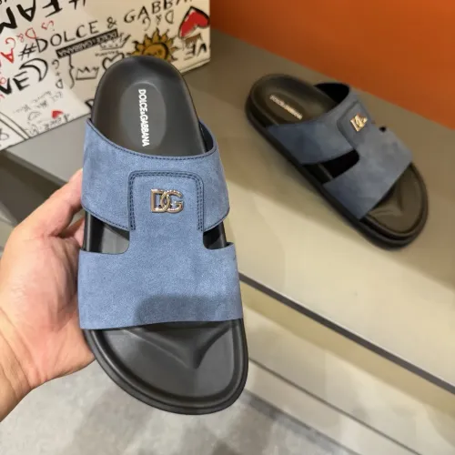 Replica Dolce & Gabbana D&G Slippers For Men #1443135 $52.00 USD for Wholesale
