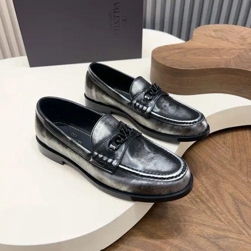 Replica Valentino Leather Shoes For Men #1443238 $132.00 USD for Wholesale