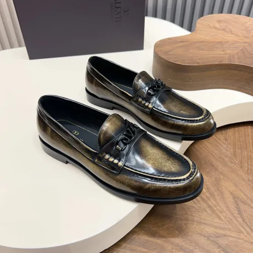 Replica Valentino Leather Shoes For Men #1443239 $132.00 USD for Wholesale