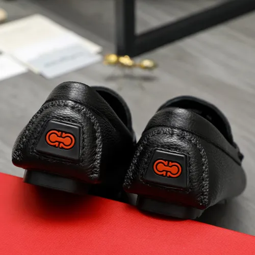 Replica Salvatore Ferragamo Leather Shoes For Men #1443617 $80.00 USD for Wholesale