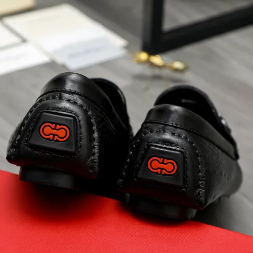 Replica Salvatore Ferragamo Leather Shoes For Men #1443622 $80.00 USD for Wholesale