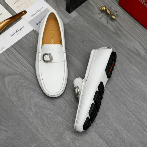 Replica Salvatore Ferragamo Leather Shoes For Men #1443626 $80.00 USD for Wholesale