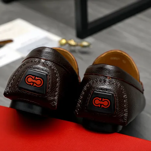 Replica Salvatore Ferragamo Leather Shoes For Men #1443627 $80.00 USD for Wholesale