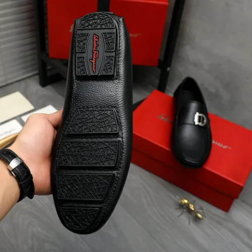 Replica Salvatore Ferragamo Leather Shoes For Men #1443628 $80.00 USD for Wholesale