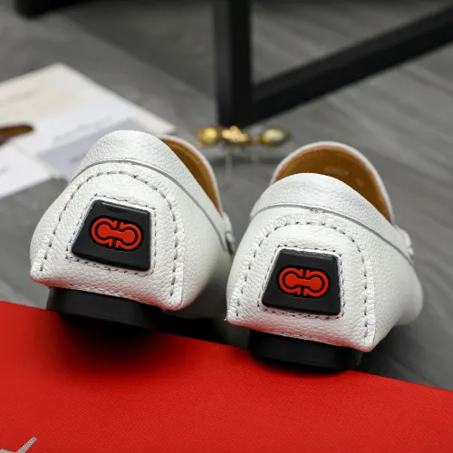 Replica Salvatore Ferragamo Leather Shoes For Men #1443629 $80.00 USD for Wholesale