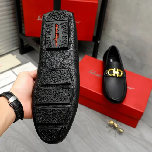 Replica Salvatore Ferragamo Leather Shoes For Men #1443634 $80.00 USD for Wholesale