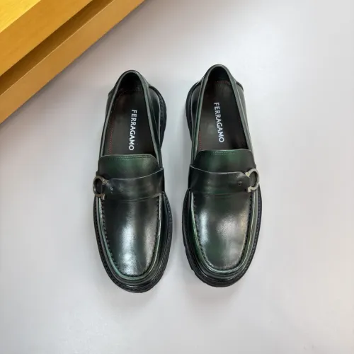 Replica Salvatore Ferragamo Leather Shoes For Men #1443641 $155.00 USD for Wholesale