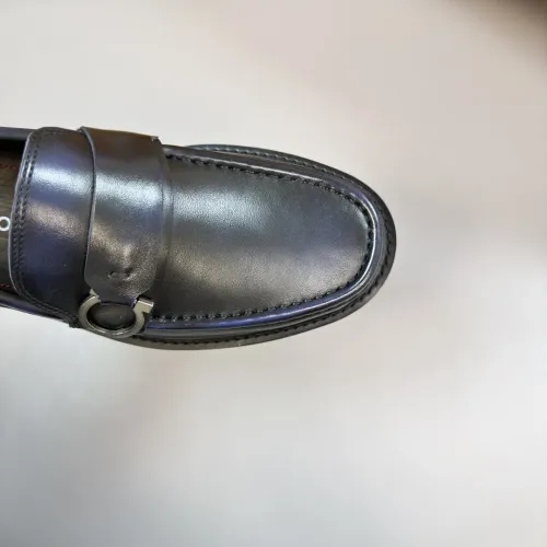 Replica Salvatore Ferragamo Leather Shoes For Men #1443642 $155.00 USD for Wholesale