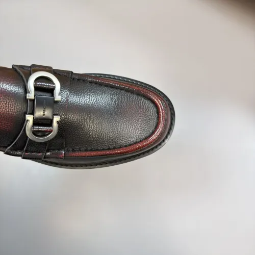 Replica Salvatore Ferragamo Leather Shoes For Men #1443645 $155.00 USD for Wholesale
