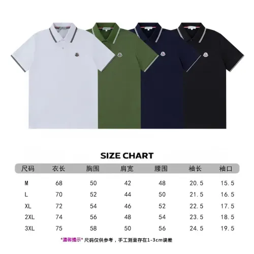 Replica Moncler T-Shirts Short Sleeved For Men #1446566 $39.00 USD for Wholesale