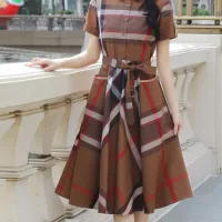 $85.00 USD Burberry Dresses Short Sleeved For Women #1440037