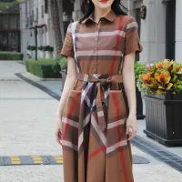 $85.00 USD Burberry Dresses Short Sleeved For Women #1440037