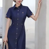 $85.00 USD Burberry Dresses Short Sleeved For Women #1440064