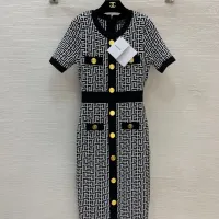 $105.00 USD Balmain Dresses Short Sleeved For Women #1440089
