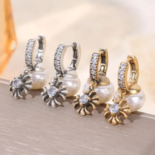 Replica Chrome Hearts Earrings For Women #1449393 $38.00 USD for Wholesale