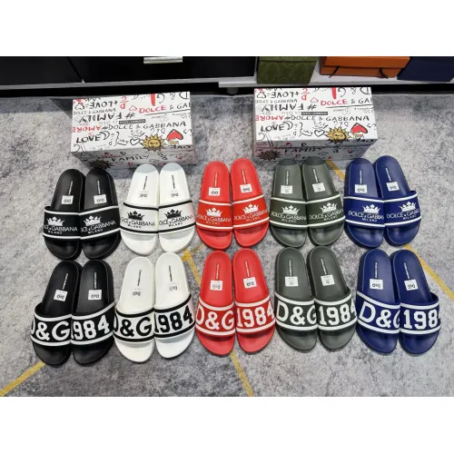 Replica Dolce & Gabbana D&G Slippers For Men #1450076 $52.00 USD for Wholesale