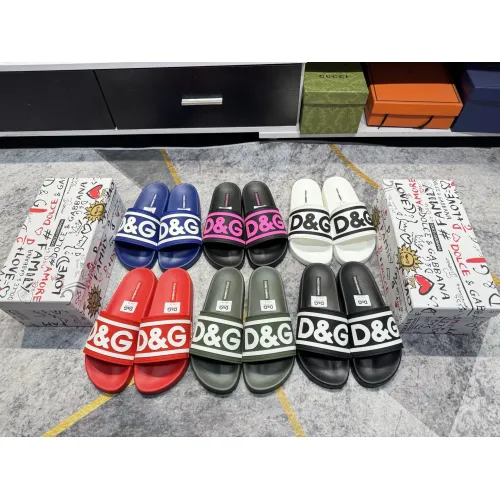 Replica Dolce & Gabbana D&G Slippers For Men #1450085 $52.00 USD for Wholesale