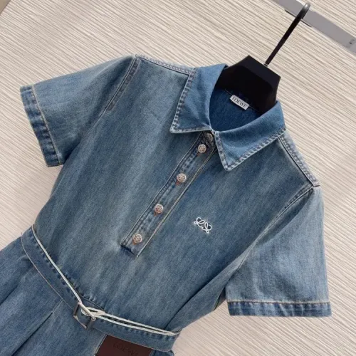 Replica LOEWE Dresses Short Sleeved For Women #1452533 $80.00 USD for Wholesale