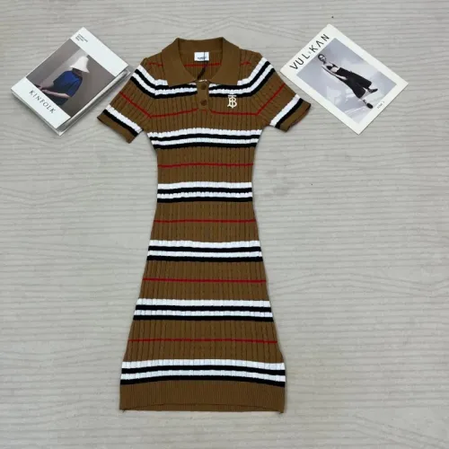 Replica Burberry Dresses Short Sleeved For Women #1452807 $76.00 USD for Wholesale