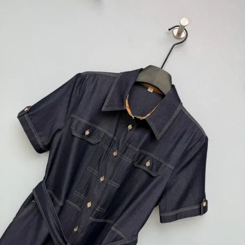 Replica Burberry Dresses Short Sleeved For Women #1453212 $130.00 USD for Wholesale