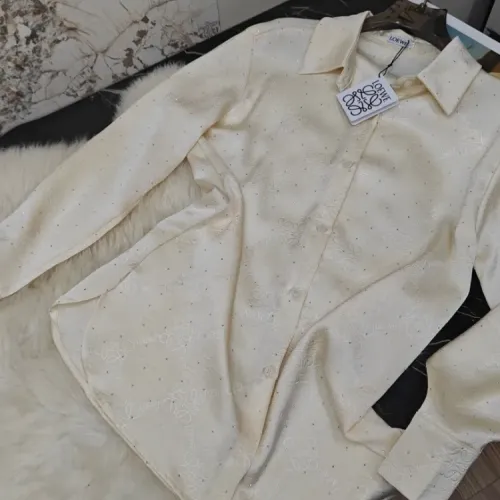 Replica LOEWE Pajamas Long Sleeved For Women #1453236 $92.00 USD for Wholesale