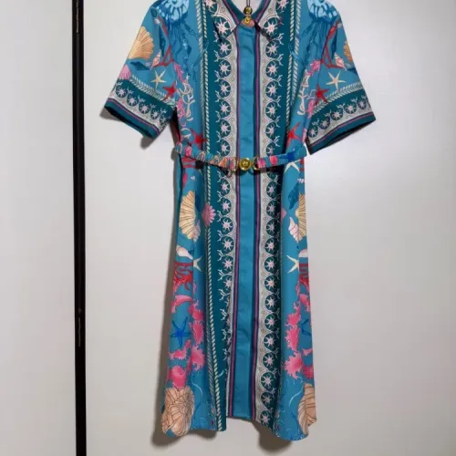 Versace Dresses Short Sleeved For Women #1454443