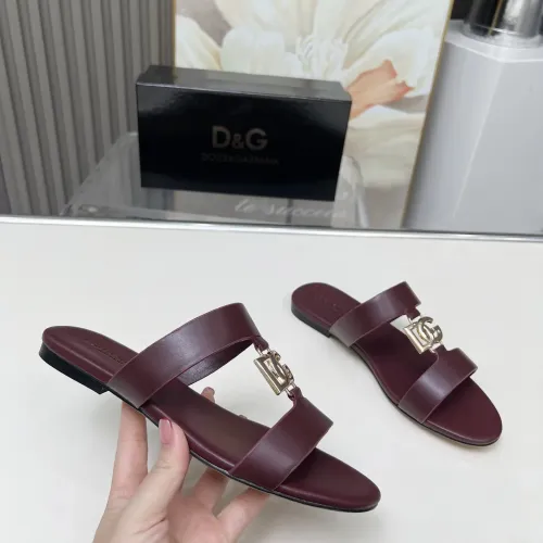 Replica Dolce & Gabbana D&G Slippers For Women #1454530 $85.00 USD for Wholesale