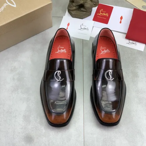 Replica Christian Louboutin Leather Shoes For Men #1455583 $100.00 USD for Wholesale