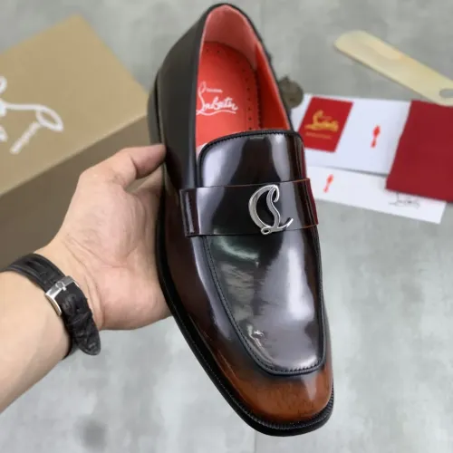Replica Christian Louboutin Leather Shoes For Men #1455583 $100.00 USD for Wholesale