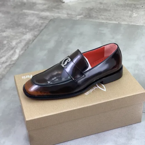 Replica Christian Louboutin Leather Shoes For Men #1455583 $100.00 USD for Wholesale
