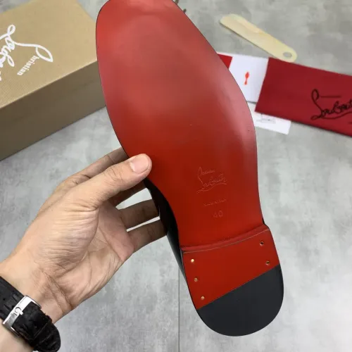 Replica Christian Louboutin Leather Shoes For Men #1455584 $100.00 USD for Wholesale