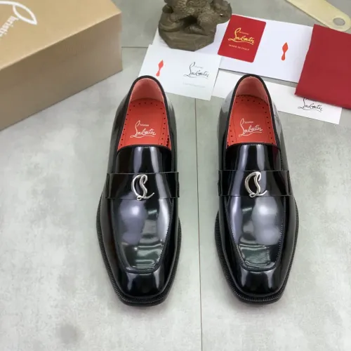 Replica Christian Louboutin Leather Shoes For Men #1455585 $100.00 USD for Wholesale