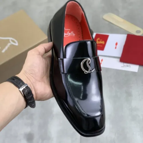 Replica Christian Louboutin Leather Shoes For Men #1455585 $100.00 USD for Wholesale