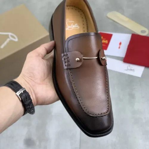 Replica Christian Louboutin Leather Shoes For Men #1455587 $102.00 USD for Wholesale
