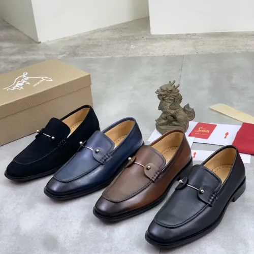 Replica Christian Louboutin Leather Shoes For Men #1455590 $102.00 USD for Wholesale