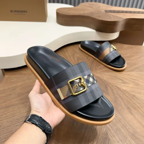 Replica Burberry Slippers For Men #1455704 $60.00 USD for Wholesale