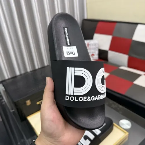 Replica Dolce & Gabbana D&G Slippers For Men #1455733 $45.00 USD for Wholesale