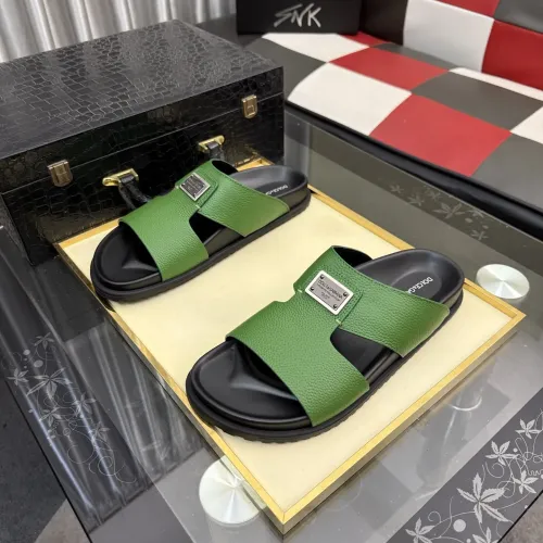 Replica Dolce & Gabbana D&G Slippers For Men #1455763 $64.00 USD for Wholesale
