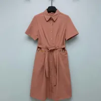 $128.00 USD Burberry Dresses Short Sleeved For Women #1453213