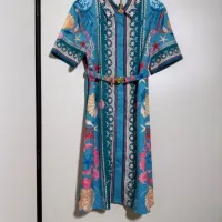 $92.00 USD Versace Dresses Short Sleeved For Women #1454443