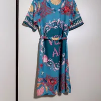 $92.00 USD Versace Dresses Short Sleeved For Women #1454443