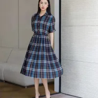 $85.00 USD Burberry Dresses Short Sleeved For Women #1458861