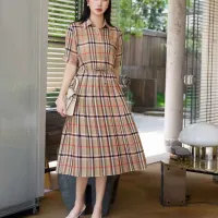 $85.00 USD Burberry Dresses Short Sleeved For Women #1458862