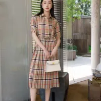 $85.00 USD Burberry Dresses Short Sleeved For Women #1458862