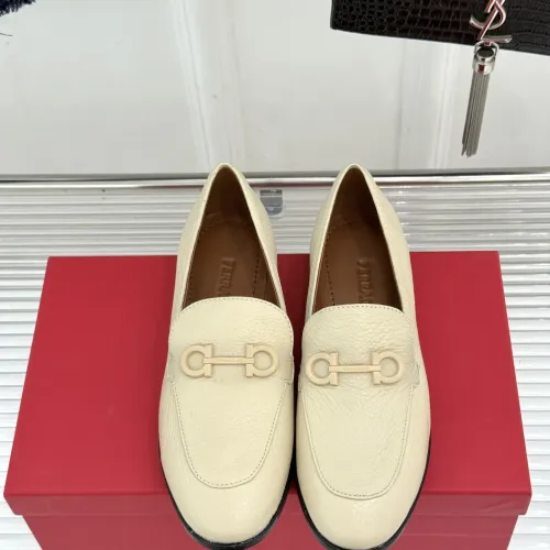 Replica Salvatore Ferragamo Leather Shoes For Women #1461912 $112.00 USD for Wholesale