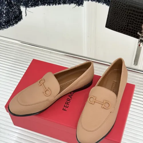 Replica Salvatore Ferragamo Leather Shoes For Women #1461913 $112.00 USD for Wholesale