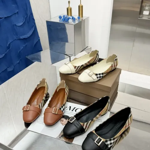 Replica Burberry Flat Shoes For Women #1462845 $85.00 USD for Wholesale