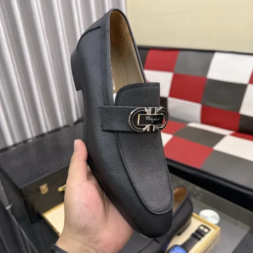 Replica Salvatore Ferragamo Leather Shoes For Men #1463616 $108.00 USD for Wholesale