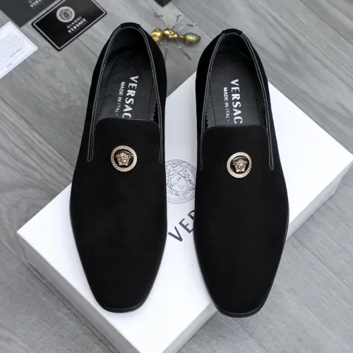 Replica Versace Leather Shoes For Men #1470800 $92.00 USD for Wholesale